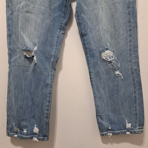 Kancan Distressed Straight Leg Streetwear Boho Jeans Size 31 NWT Lightwash Blue - Picture 12 of 14